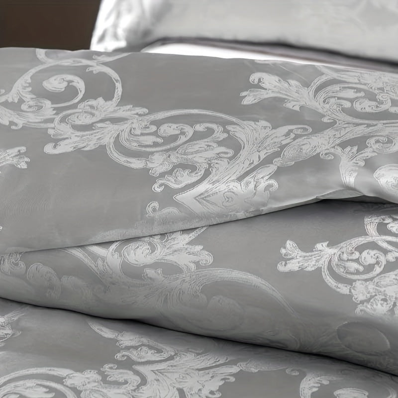 2/3pcs, Jacquard Satin Luxury Duvet Set, Thickened Warm Down Comforters (Duvet*1+Pillowcase*1/2), Soft And Comfortable Bedding, Available In All Seasons