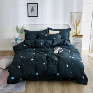 Universe Space Duvet Set with Zipper Closure