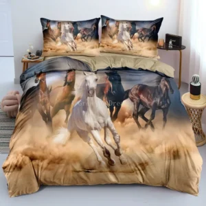 Horses Printed Duvet Set