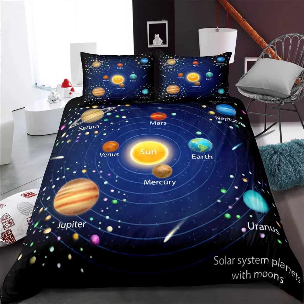 Outer Space Galaxy Duvet Cover Set