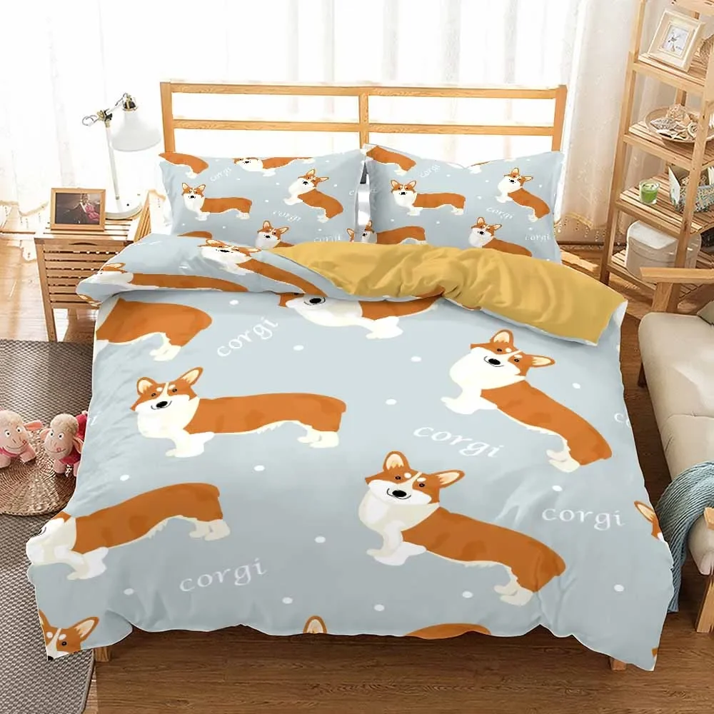 Dog Cartoon Duvet Cover Set