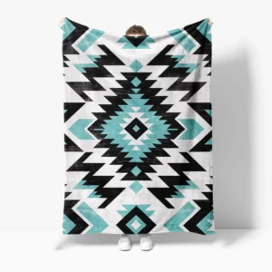 Geometric Tribal Pattern Blanket
