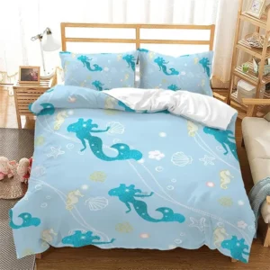 3D Print Mermaid Duvet Set
