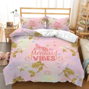 Jellyfish Mermaid Cartoon Duvet Set