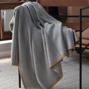Nordic Style Knitted Thread Blanket