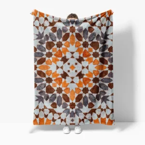 Patchwork Geometric Quilted Blanket