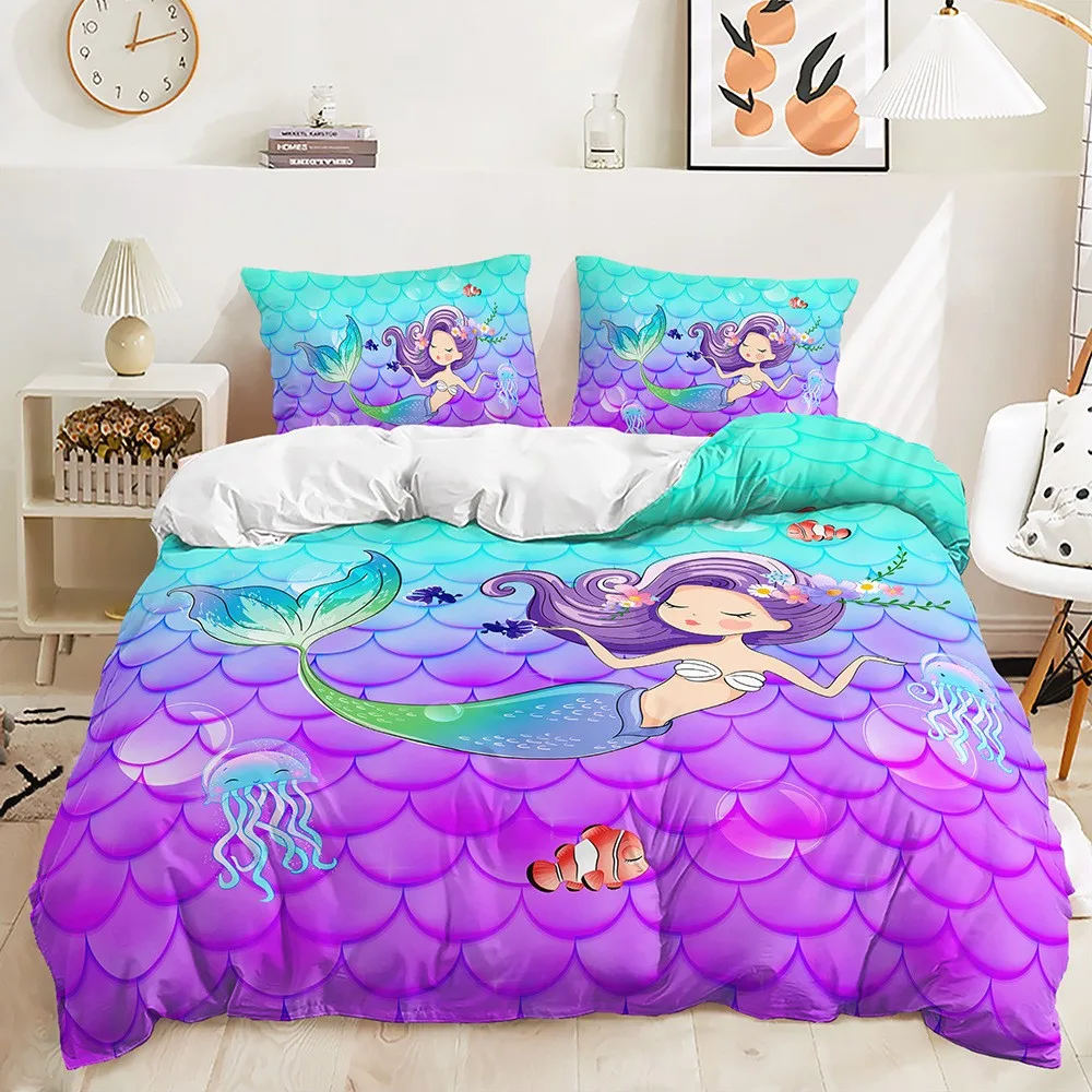 Rainbow Mermaid Duvet Set